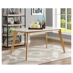 59" Retro Modern Wood Kitchen Dining Table - Saracina Home 9 59" Retro Modern Wood Kitchen Dining Table - Saracina Home -Saracina Home Shop GUEST 32bbdfd8 eff2 4932 866b 266095fe6cee