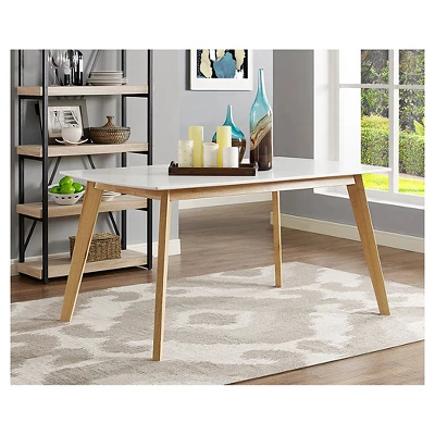 59" Retro Modern Wood Kitchen Dining Table - Saracina Home 6 59" Retro Modern Wood Kitchen Dining Table - Saracina Home - Image 4