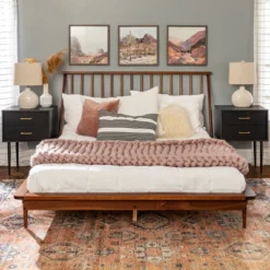 Boho Solid Wood Spindle Platform Bed - Saracina Home -Saracina Home Shop GUEST 34e37aae 945b 4e1c b588 d216ba7b0bcd