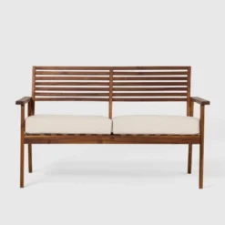 Saracina Home Mid-Century Modern Slatted Acacia Outdoor Bench -Saracina Home Shop GUEST 357cd598 0985 4ecf 9acd e431a2949b76
