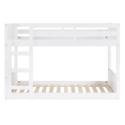 Twin Over Twin Wood Detachable Slat Bunk Bed - Saracina Home 19 Twin Over Twin Wood Detachable Slat Bunk Bed - Saracina Home - Image 17