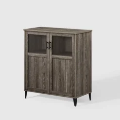 Transitional Glass And Grooved Door Accent Cabinet - Saracina Home -Saracina Home Shop GUEST 365a0f93 6aae 4ba4 91a6 4b30d7079dd7