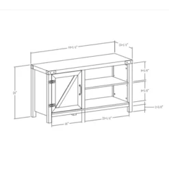 Clarabelle Rustic Industrial Barn Door TV Stand For TVs Up To 50" - Saracina Home -Saracina Home Shop GUEST 3893808d 3686 4632 b50d 6af777bd48d5