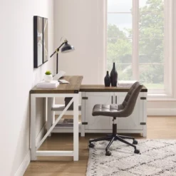 Farmhouse Rustic L Shaped Desk With Storage - Saracina Home -Saracina Home Shop GUEST 3998858b 4a5e 4eda a0e8 c9ecb3ac0b1d