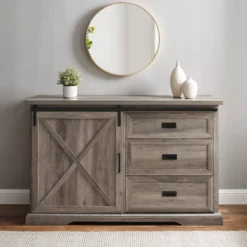 Orson Transitional Sliding X Barn Door Sideboard With 3 Drawers - Saracina Home -Saracina Home Shop GUEST 3bb5de36 fc83 43c2 8cc9 cc5e886e592b