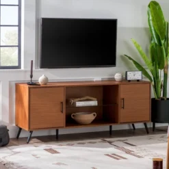 2 Door Mid-Century Modern Wood Storage TV Stand For TVs Up To 65" - Saracina Home 24 2 Door Mid-Century Modern Wood Storage TV Stand For TVs Up To 65" - Saracina Home -Saracina Home Shop GUEST 3bbb6a39 9749 4089 be2e f454c4ed782a