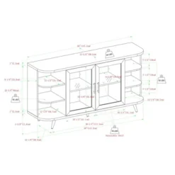 Mid-Century Modern Glass Double Door Curved Sideboard - Saracina Home -Saracina Home Shop GUEST 3bc9d676 3c02 4615 ba58 619cf80bbb8d