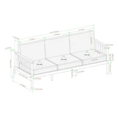 Saracina Home Modern Boho Eucalyptus Outdoor Spindle Sofa With Cushions -Saracina Home Shop GUEST 3d8e4406 bf24 47ef b778 46137a40d20d 1