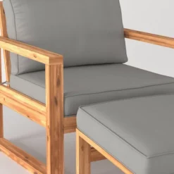 Galia 2pc Square Leg Acacia Wood Chair And Ottoman With Cushions - Brown - Saracina Home 22 Galia 2pc Square Leg Acacia Wood Chair And Ottoman With Cushions - Brown - Saracina Home -Saracina Home Shop GUEST 3de53d41 3e21 483c b5fd dd00d2e5b95e