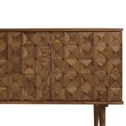 58" Modern Boho Solid Pine Wood Closed Storage Sideboard Brown - Saracina Home -Saracina Home Shop GUEST 3f5ad738 07e1 44ad b9a8 8a784a6a558f