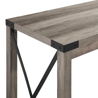 Rustic Farmhouse Metal X Kitchen Island With Shelves - Saracina Home 10 Rustic Farmhouse Metal X Kitchen Island With Shelves - Saracina Home - Image 8