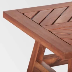 Slatted Chevron Acacia Wood Patio Side Table - Saracina Home -Saracina Home Shop GUEST 405dd1a7 7fc5 41a0 9c36 7e6de1a864e0