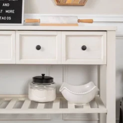 48" Farmhouse Solid Wood 2 Drawer Buffet White - Saracina Home -Saracina Home Shop GUEST 4072e9fb 834f 40c9 bb46 3cbe1815eaad