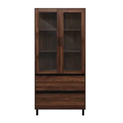 68" Glass Door Storage Hutch With Drawers - Saracina Home -Saracina Home Shop GUEST 4107d99b ca0a 4c81 93d8 e403efb6f200