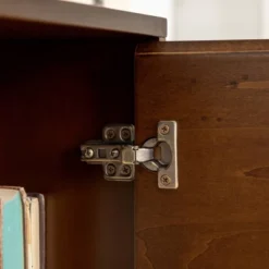 Mid-Century Modern With Closed Storage TV Stand For TVs Up To 58" Walnut - Saracina Home -Saracina Home Shop GUEST 41e43c0c 5f53 49cc 9bee 9b1a0def7890