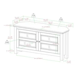 Modern 2 Glass Door Corner TV Stand For TVs Up To 48" - Saracina Home 15 Modern 2 Glass Door Corner TV Stand For TVs Up To 48" - Saracina Home -Saracina Home Shop GUEST 42919296 abf4 42ae ae74 3192155a42e4