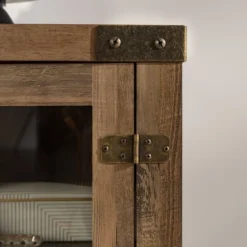 Clarabelle Transitional Glass Barn Door TV Stand For TVs Up To 65" - Saracina Home -Saracina Home Shop GUEST 42a88c3c cdee 40a3 9013 0baeece50bd4