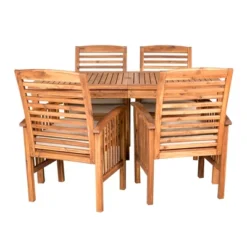 Ravenscroft 5pc Acacia Wood Patio Dining Set - Saracina Home -Saracina Home Shop GUEST 43cc3280 171b 4dbf 8606 934a27eea952