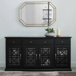 Selma Transitional 3 Tiered Ornate Fretwork Door Sideboard - Saracina Home -Saracina Home Shop GUEST 4519c326 0c14 46d5 9b96 b5972325bc64