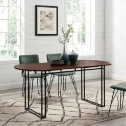 71" Phyllis Modern Drop Leaf Dining Table Walnut - Saracina Home 12 71" Phyllis Modern Drop Leaf Dining Table Walnut - Saracina Home -Saracina Home Shop GUEST 45f0b8e9 d1c4 4c13 8c1b b1c57c6922e3