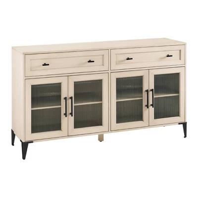 4 Door Reeded Glass Storage Sideboard - Saracina Home 5 4 Door Reeded Glass Storage Sideboard - Saracina Home - Image 3