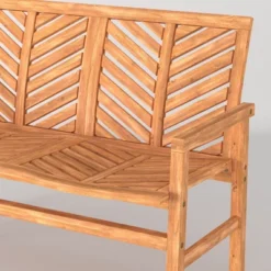 Slatted Chevron Acacia Wood Patio Loveseat – Saracina Home -Saracina Home Shop GUEST 4a574b41 46e1 4ef8 8a5b ab916811f1ac