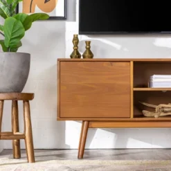 Solid Wood Mid-Century Modern TV Stand For TVs Up To 65" - Saracina Home 21 Solid Wood Mid-Century Modern TV Stand For TVs Up To 65" - Saracina Home -Saracina Home Shop GUEST 4afdac7b ce07 40a9 92de c6ef5784b45e