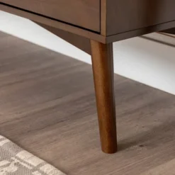 Mid-Century Modern With Closed Storage TV Stand For TVs Up To 58" Walnut - Saracina Home -Saracina Home Shop GUEST 4b0d9520 1a28 4a26 9c33 e0fd064371d2