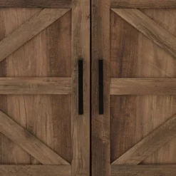 Atticus Modern Farmhouse 2 Door Corner TV Stand For TVs Up To 55" Rustic Oak - Saracina Home -Saracina Home Shop GUEST 4c8dcf3c ad69 425f 9117 f6aaa0b7bb81