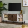 Angelo Modern 2 Door Bookmatch TV Stand For TVs Up To 65" Ash Brown/White - Saracina Home -Saracina Home Shop GUEST 4e0cf029 ac74 4c0e 863a 12acec3d460d