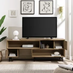 Modern Reeded Door Extendable TV Stand For TVs Up To 50" - Saracina Home -Saracina Home Shop GUEST 4ec78b70 4c65 40cb ac6e 350b0e995cb0