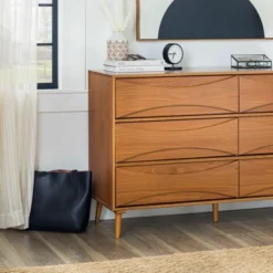 Mid-Century Modern Contoured 6 Drawer Dresser - Saracina Home -Saracina Home Shop GUEST 502a0f6b a828 4a2b ae1f 4f7873dba996