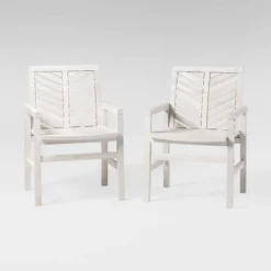 2pk Slatted Chevron Acacia Wood Patio Chairs - Saracina Home 31 2pk Slatted Chevron Acacia Wood Patio Chairs - Saracina Home -Saracina Home Shop GUEST 5219a918 e4d9 4e78 859d 992c4cdae25d