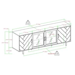 Vik Modern Boho 4 Door Herringbone TV Stand For TVs Up To 80" - Saracina Home -Saracina Home Shop GUEST 52b388c7 9de8 439f b345 685161ddaa8a