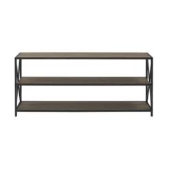 Modern Industrial X Frame Metal And Wood Media Bookshelf - Saracina Home -Saracina Home Shop GUEST 52d1ce23 f80a 4dab 81ca ab7e5e208a8c