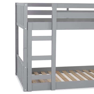 Twin Over Twin Wood Detachable Slat Bunk Bed - Saracina Home 5 Twin Over Twin Wood Detachable Slat Bunk Bed - Saracina Home - Image 3