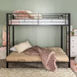 Twin Over Futon Analise Metal Bunk Bed Black - Saracina Home 12 Twin Over Futon Analise Metal Bunk Bed Black - Saracina Home -Saracina Home Shop GUEST 561bd3db cee9 44eb b8a5 0f2ff86da729