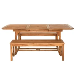 Ravenscroft 3pc Modern Boho Acacia Wood Slat Top Outdoor Dining Set - Saracina Home -Saracina Home Shop GUEST 561f36a7 8490 4fbe 953c 3885eda5a8e2