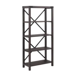 64" Sophie Industrial X Frame Bookshelf - Saracina Home -Saracina Home Shop GUEST 5641daaf a669 40f1 9ff9 c02507696c8d