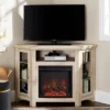 Glass Door Electric Fireplace Corner TV Stand For TVs Up To 50" - Saracina Home -Saracina Home Shop GUEST 5689474c 8295 4070 b193 dae9da471d51