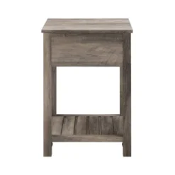 June Rustic Transitional Square Nightstand With Lower Shelf - Saracina Home -Saracina Home Shop GUEST 58d46603 9289 4d8b bba2 c2a3030f9be6