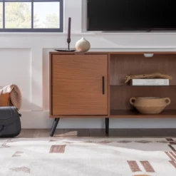 2 Door Mid-Century Modern Wood Storage TV Stand For TVs Up To 65" - Saracina Home 22 2 Door Mid-Century Modern Wood Storage TV Stand For TVs Up To 65" - Saracina Home -Saracina Home Shop GUEST 59d9ba89 cb9a 4256 a9ae e85782706a5a