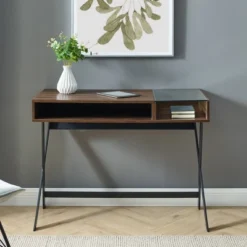Modern Mixed Material Open Storage Computer Desk - Saracina Home 11 Modern Mixed Material Open Storage Computer Desk - Saracina Home -Saracina Home Shop GUEST 5a5c718e 8e9a 4589 9d29 527a9722dd43