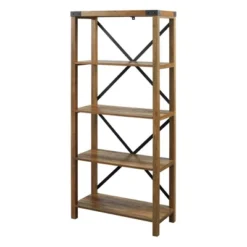 64" Sophie Industrial X Frame Bookshelf - Saracina Home -Saracina Home Shop GUEST 5a74fddf ea69 4314 851d 435f865093fa