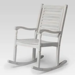 Bamberg Transitional Acacia Wood Outdoor Rocking Chair - Saracina Home -Saracina Home Shop GUEST 5a86f5a0 2763 4859 9f98 43217eb6c795