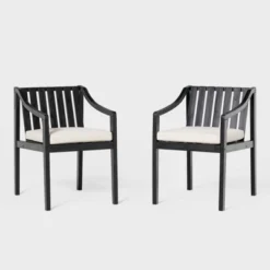Saracina Home 2pk Mid-Century Modern Slatted Outdoor Acacia Arm Chairs With Cushions 12 Saracina Home 2pk Mid-Century Modern Slatted Outdoor Acacia Arm Chairs With Cushions -Saracina Home Shop GUEST 5c6ca3ac 7a3b 49de 8a2d c30f230bda0e