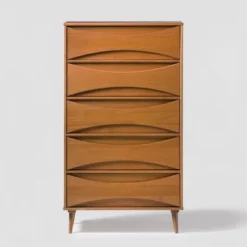 Mid-Century Modern Contoured 5 Drawer Chest Of Drawers - Saracina Home 36 Mid-Century Modern Contoured 5 Drawer Chest Of Drawers - Saracina Home -Saracina Home Shop GUEST 5caa653a 811e 463e 86f8 f53ad4b36c6e