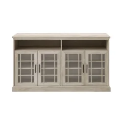 Transitional 4 Door Windowpane TV Stand For TVs Up To 65" - Saracina Home -Saracina Home Shop GUEST 5d64fa4a 7170 414b abad cc72d8ce7fd1