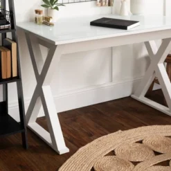 Glass Top Writing Desk With Drawer - Saracina Home -Saracina Home Shop GUEST 5d75243e f631 430a b818 897be8ca9091