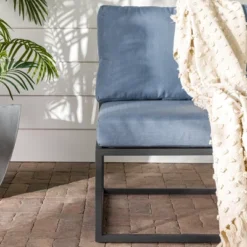 Outdoor Modern Modular Patio Side Chair Blue - Saracina Home -Saracina Home Shop GUEST 5dc97f24 1d4f 4c75 8710 7cda9d5b6021